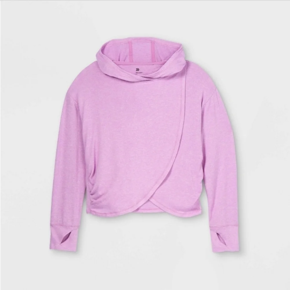 Girl's Cozy Lavender Pullover Hoodie Size M (7/8) - All In Motion